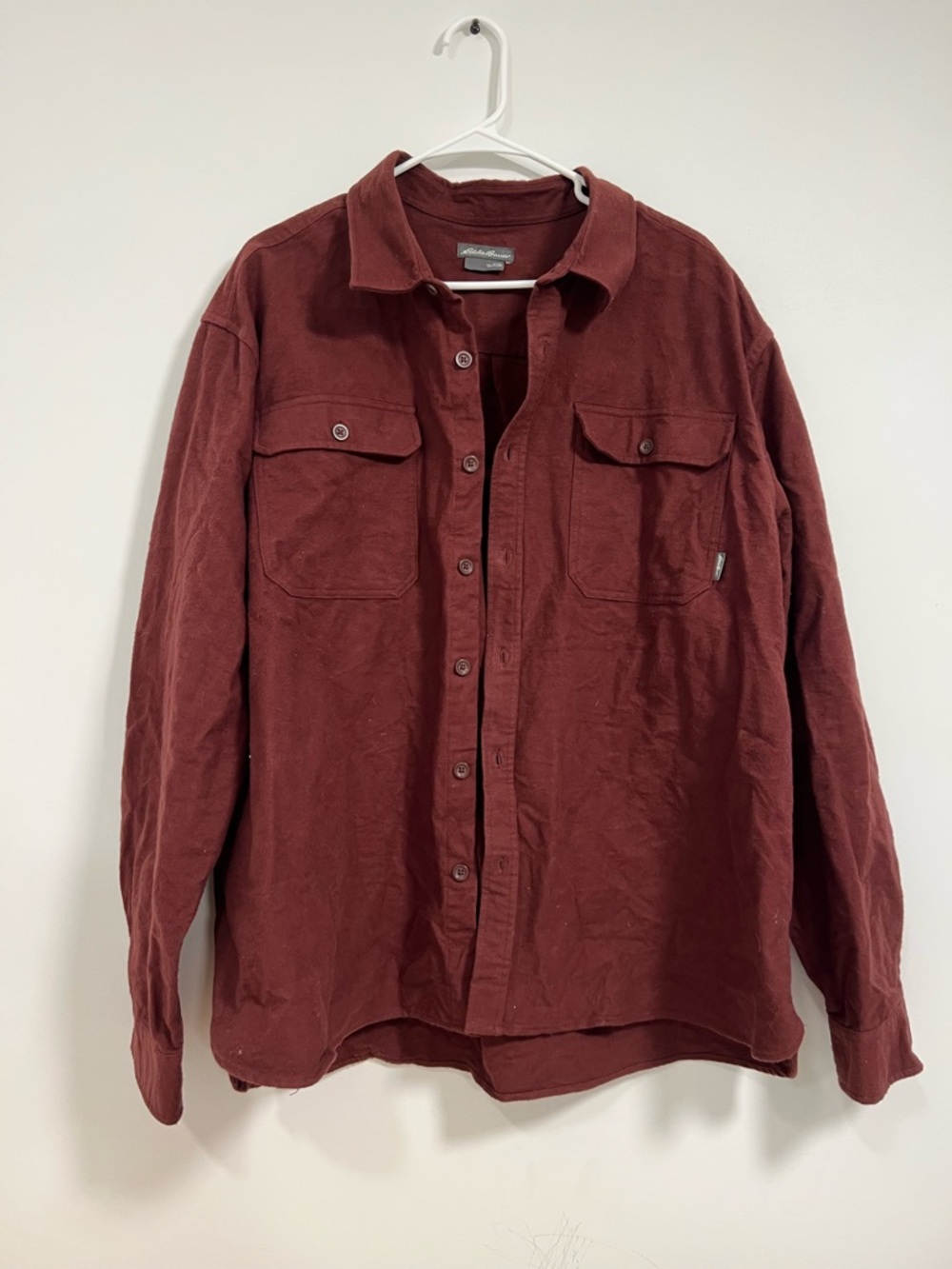 Eddie Bauer Men’s Burgundy Lightweight Overshirt